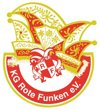 Rote Funken Neunkirchen Logo der KG Rote Funken e.V. mit rotem, gelbem und grünem Karnevalshut.